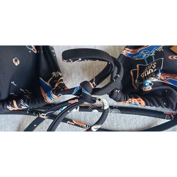 INSIGHT CROSS BACKBRA TOP APACOLYPSO BLACK BIKINI TOP NWT - Picture 6 of 8